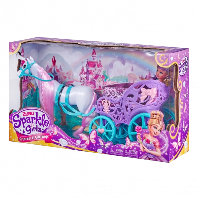 Princeska Sparkle Girlz s konjem in kočijo