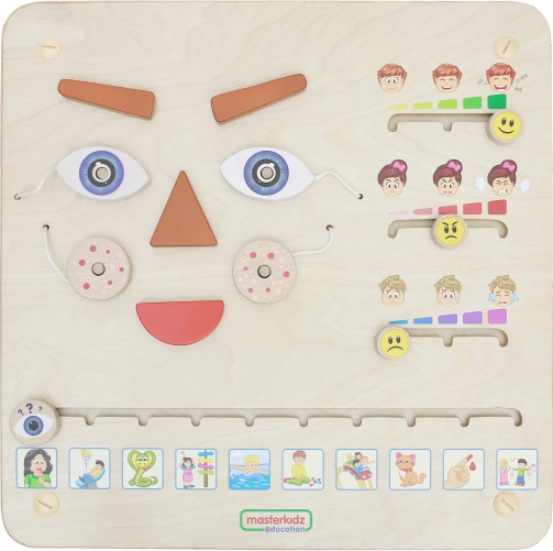 Masterkidz stenska izobraževalna tabla Kako se počutiš? Montessori učenje čustev