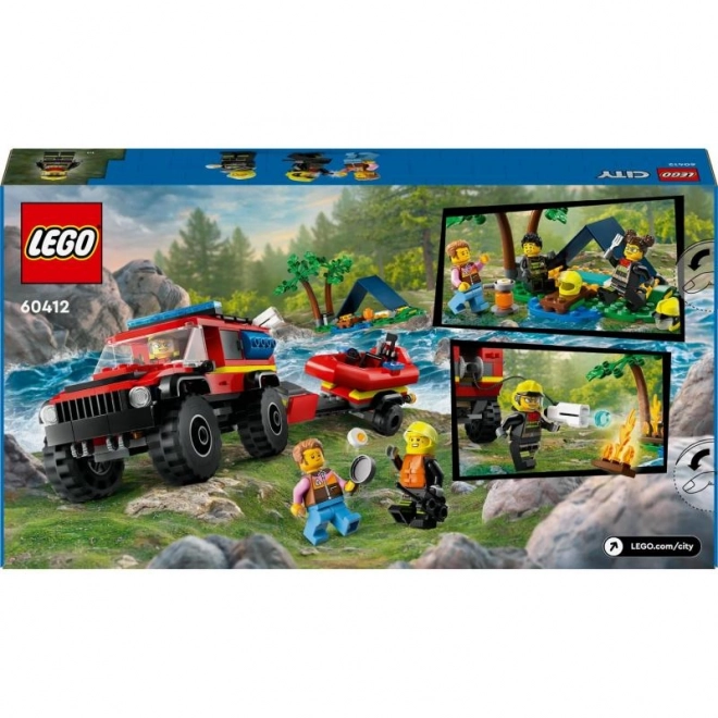 LEGO® City 60412 Gasilsko vozilo 4x4 in reševalni čoln