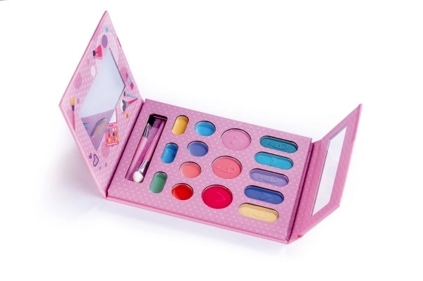 Otroška kozmetična set paleta beauted z ogledalom, magnetno zapiranje 11x14,5x1cm v foliji