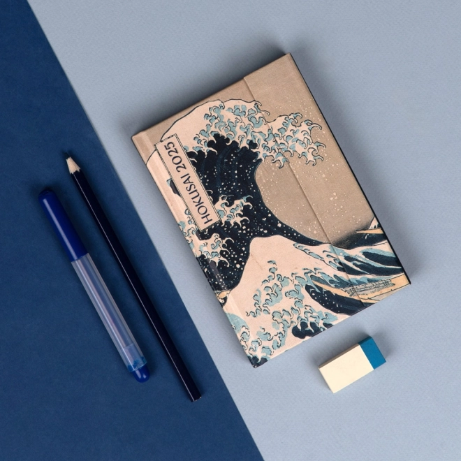 NOTIQUE tedenski magnetni dnevnik Katsushika Hokusai 2025, 11 x 16 cm