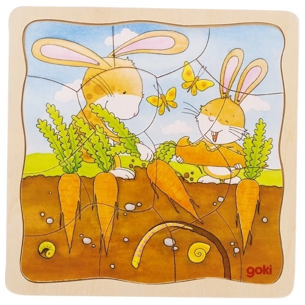 Plastene puzzle Zajec in korenček