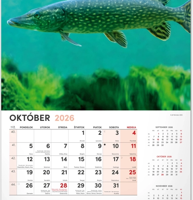 Stenski koledar Ribiški 2026