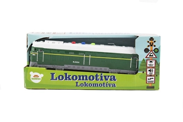 Plastična lokomotiva s svetlobnimi in zvočnimi učinki