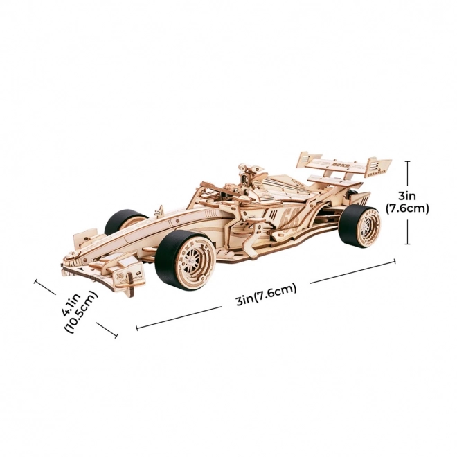 RoboTime 3D lesena sestavljanka Dirkalni avto