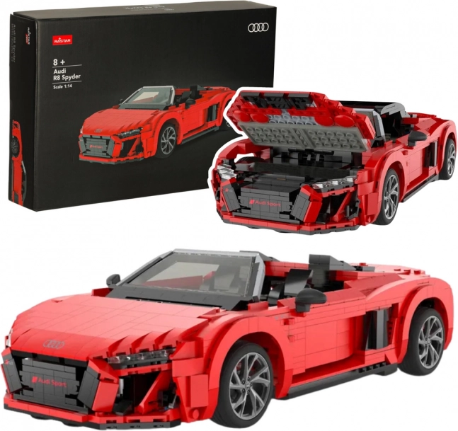 Konstrukcijski set Avto RC 1:14 Audi R8 Spyder 1440 delov