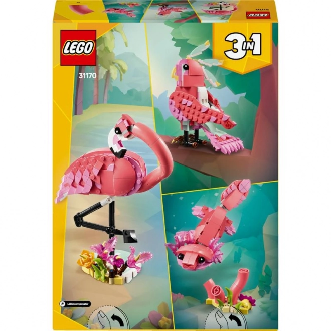 LEGO Creator 3 v 1 31170 Divje živali: Rožnati flamingo