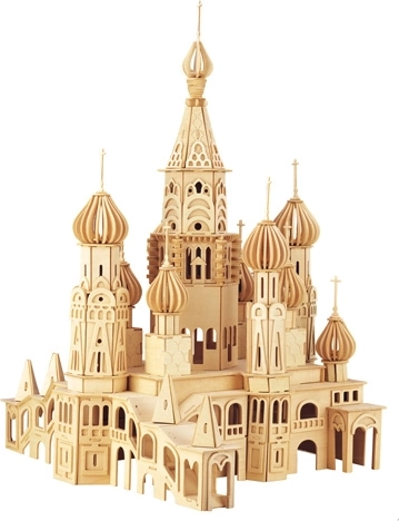 Woodcraft lesene 3D sestavljanke cerkev Sankt Peterburg