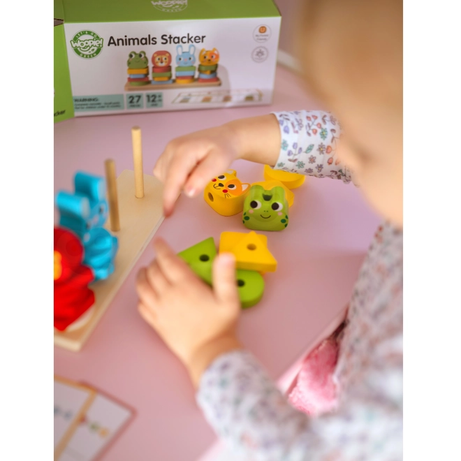 Montessori sestavljanka živali piramida 27 delov FSC