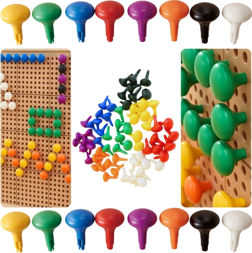 Masterkidz jumbo zatiči za STEM tablo, 64 kosov – 8 barv