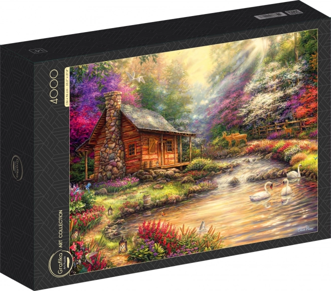 Grafika puzzle Zavetišče ob potoku 4000 kosov
