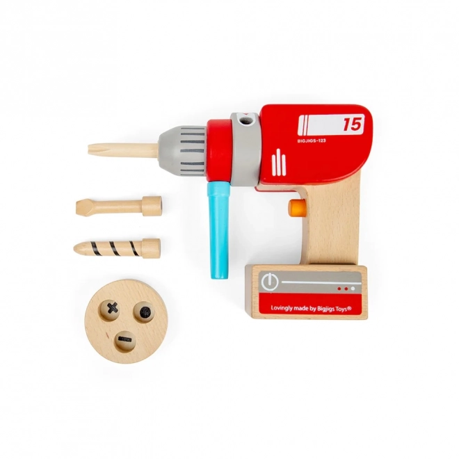 Bigjigs Toys Lesena vrtalka
