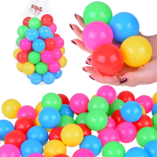 Barvne krogle za kroglice 6cm 50 kosov kroglic iz mehkega plastika ZA5411