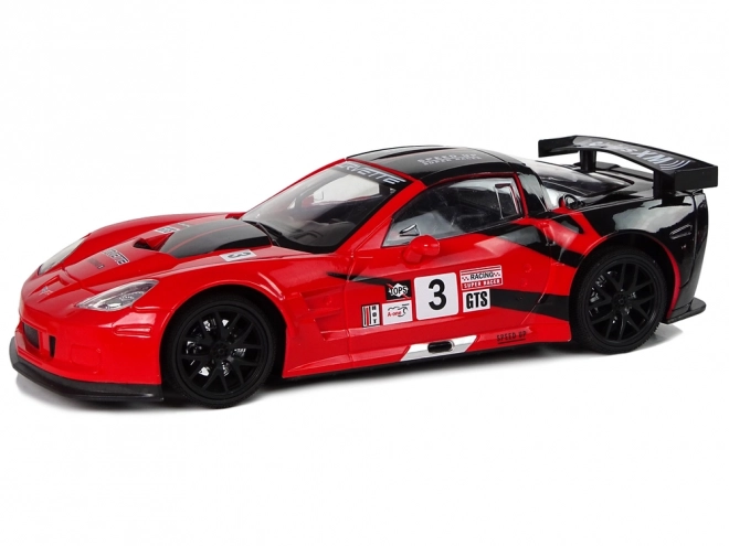 Športni dirkalni RC avto 1:18 Corvette C6.R rdeč 2.4G z osvetlitvijo