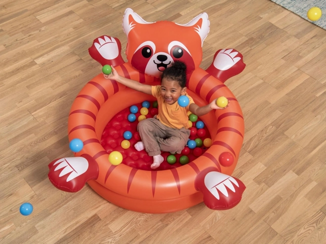Suhi bazen rdeča panda z žogicami od Bestway
