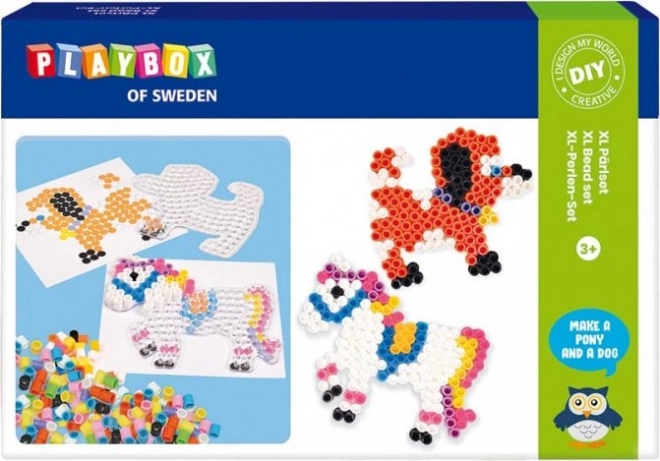 Playbox likalni perle komplet konjiček in kužek