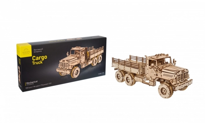 Ugears 3D lesena mehanska sestavljanka Tovorno vozilo CARGO