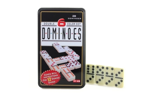 Domino v pločevinasti škatlici