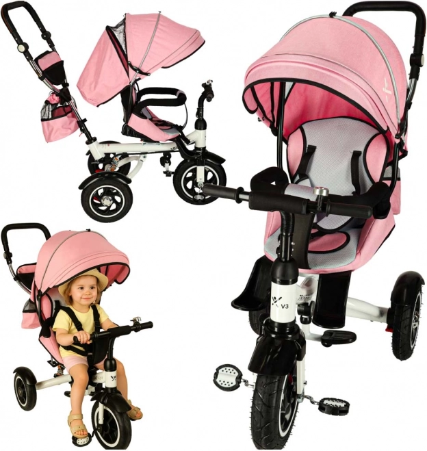 Otroška Trikolesa Trike Fix V3 z Vrtečim Sedežem in Strešico