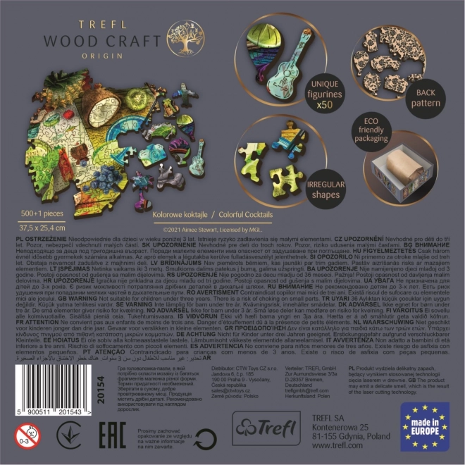 Sestavljanka Barvni koktajli TREFL Wood Craft Origin 501 kosov