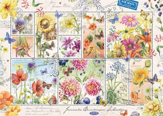Jumbo puzzle poletne cvetlične znamke 1000 kosov
