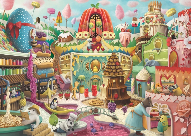 Sestavljanka Sladka ulica 1000 koščkov Ravensburger