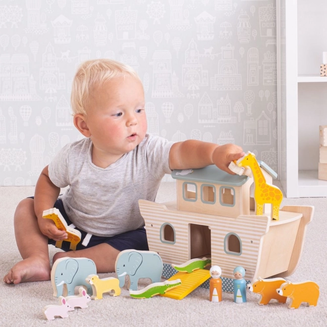Lesena igrača Noetova barka od Bigjigs Toys