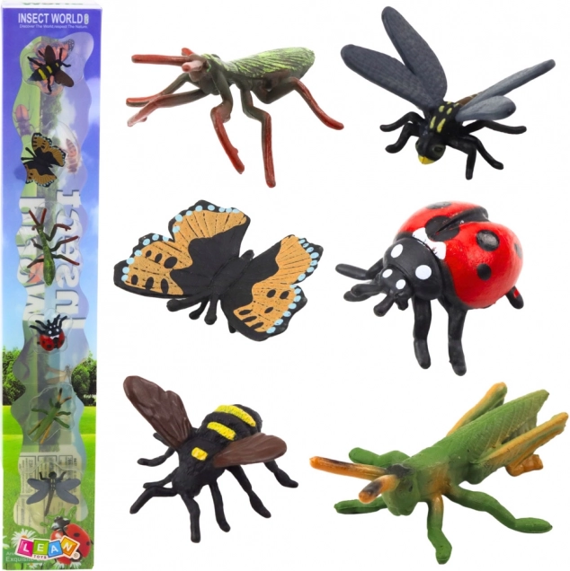 Set malih figuric insektov Osa Bogomoljka Pikapolonica 4-6cm 6kos