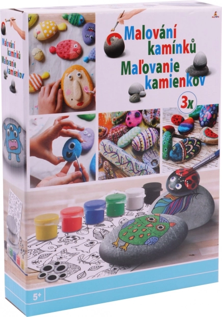 Komplet za slikanje kamenčkov s samolepkami