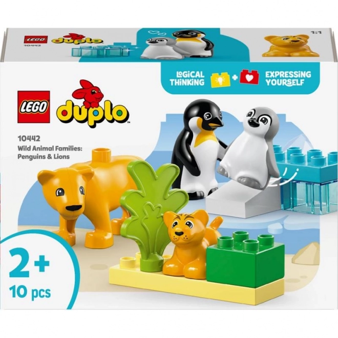 Lego Duplo Družine divjih živali: Pingvini in levi