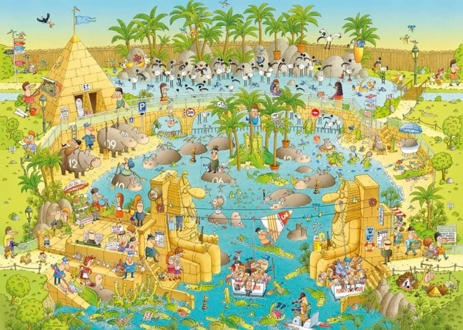Heye Puzzle Noročna ZOO: Nilská razstava 1000 kosov