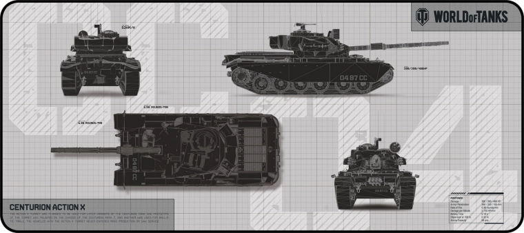 Igralna podloga za miško, limitirana izdaja World of Tanks