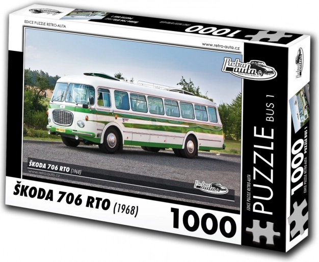 Sestavljanka RETRO-AVTOMOBILI: avtobus ŠKODA 706 RTO (1968) – 1000 kosov