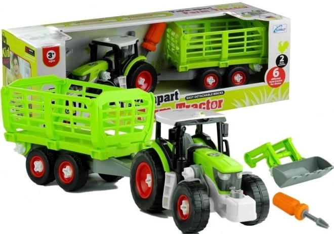 Razstavljiv traktor s prikolico 43 cm
