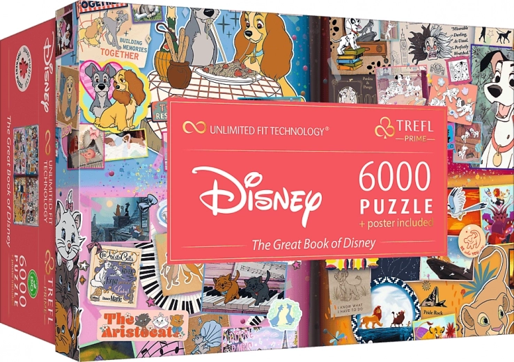 trefl sestavljanka uft velika knjiga disney 6000 koščkov
