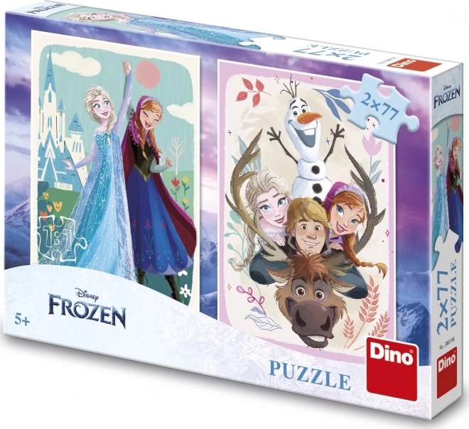 Uganka Ledeno kraljestvo: Anna in Elsa 2x77 kosov