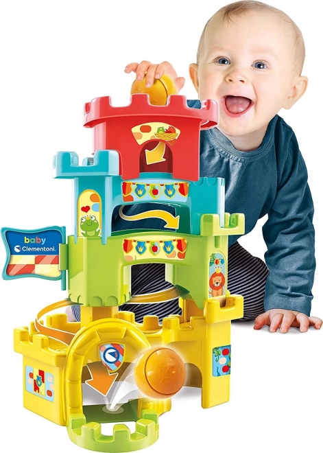 CLEMENTONI BABY Grad z izdelkom za valjanje krogle (Igraj za prihodnost)
