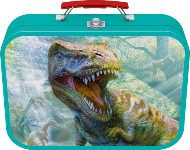 SCHMIDT Puzzle Dinozavri 4v1 v pločevinastem kovčku (60,60,100,100 kosov)