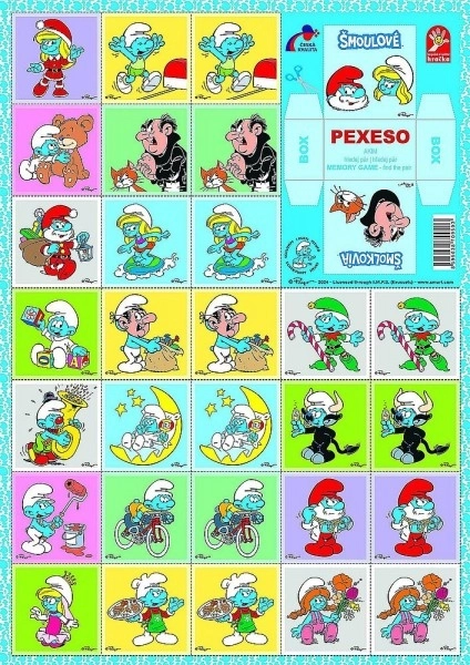 Papirnata igra Pexeso Smrkci