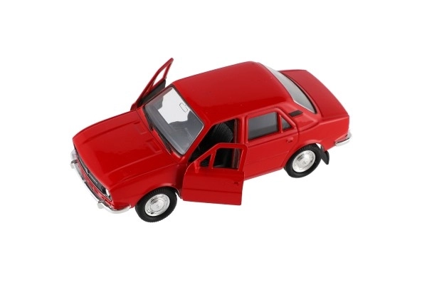 Auto Welly Škoda 105L kov/plast 11cm 1:34-39 na prosti tek 4 barve v škatli 15x7x7cm