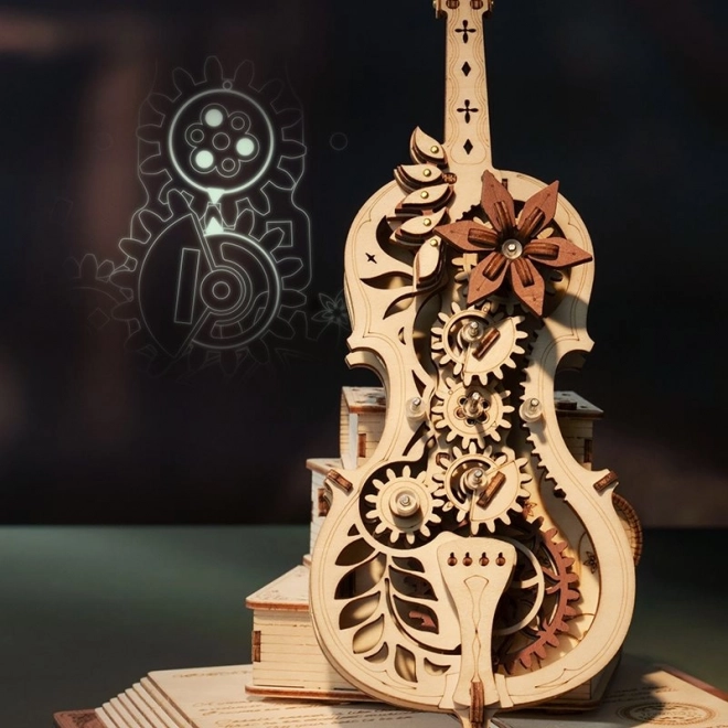 RoboTime lesene mehanske uganke Čarobni violončelo (električni pogon)
