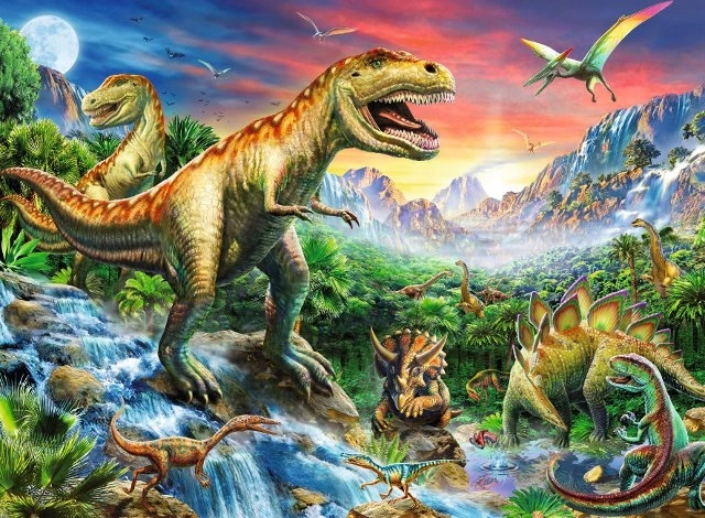 Ravensburger sestavljanka Doba dinozavrov 100 kosov