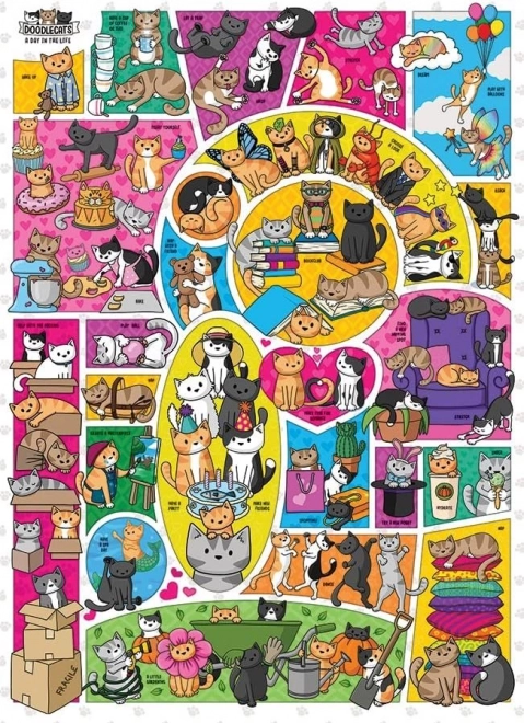 Sestavljanka COBBLE HILL DOODLECATS – 1000 kosov