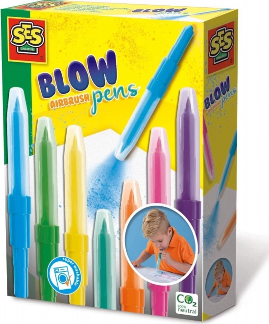 Pihalni flomastri SES – set 7 barv