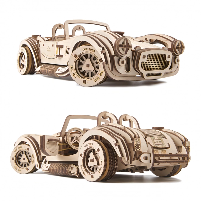 Ugears 3D lesena mehanska sestavljanka Drift dirkalnik Cobra