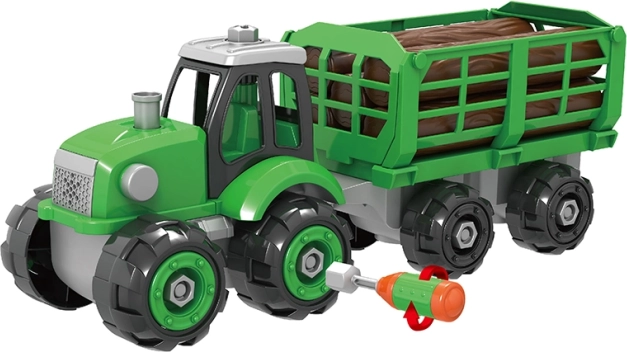 Vijačni traktor s prikolico za les 32 cm