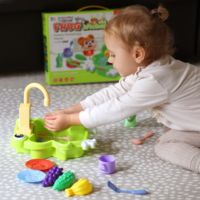 Woopie otroška žaba s pomivalnikom z baterijo in funkcijo vode