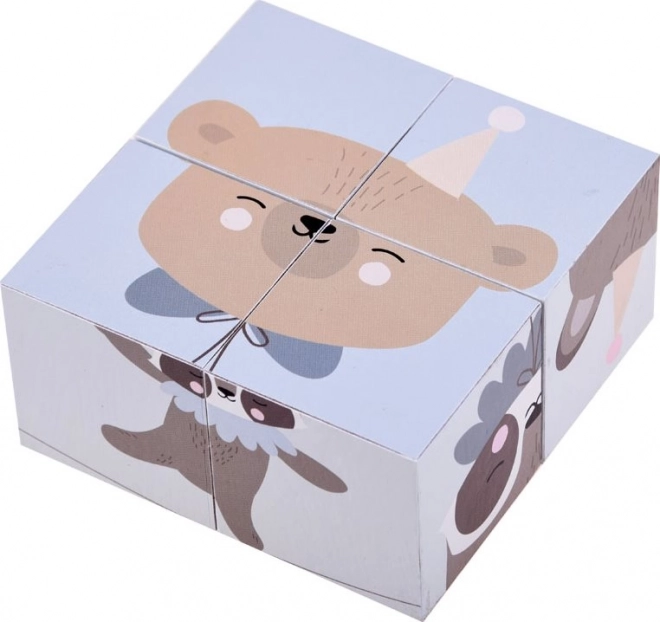 Lesene sestavljanke kocke z živalmi