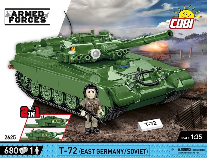 COBI 2625 Oborožene sile T-72 (DDR/SOVJET), 1:35, 680 k, 1 f