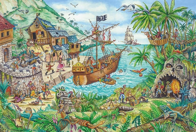 SCHMIDT Uganka V piratskem zalivu 100 kosov + darilo (piratska zastava)